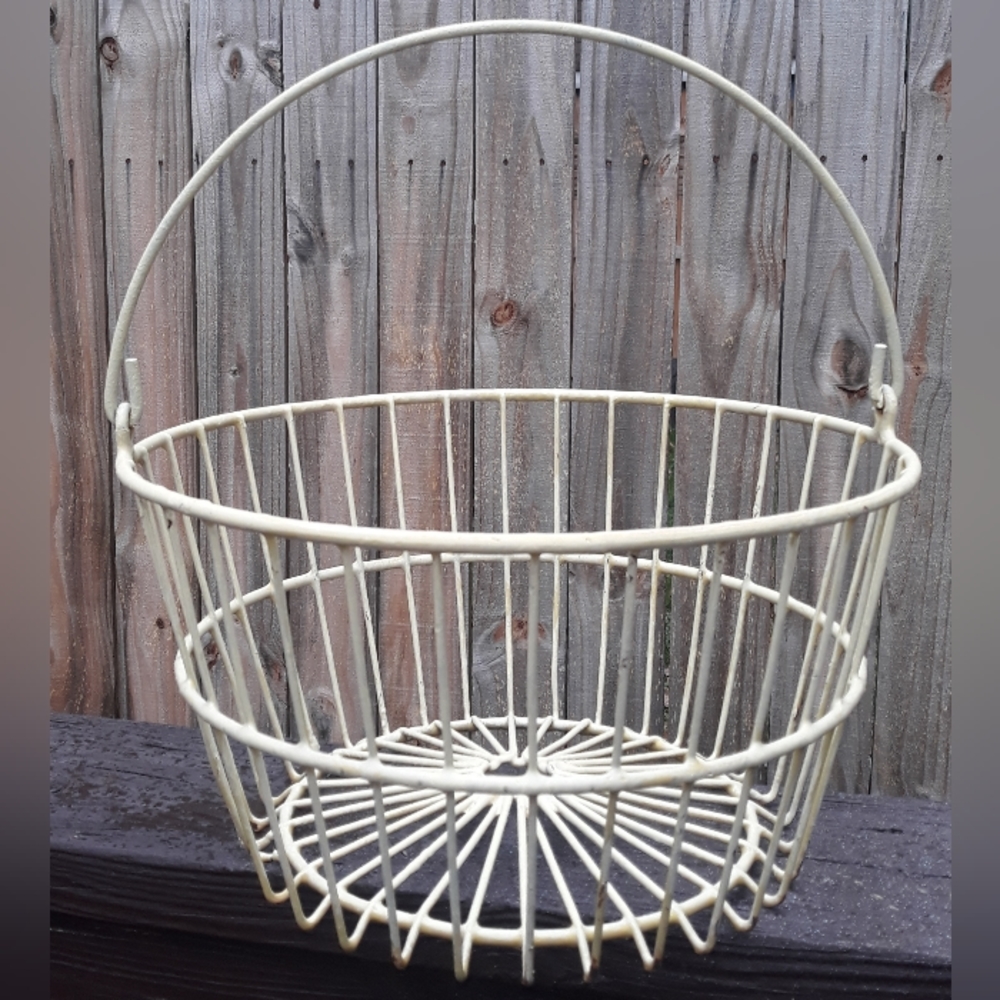 Antique egg/fruit basket